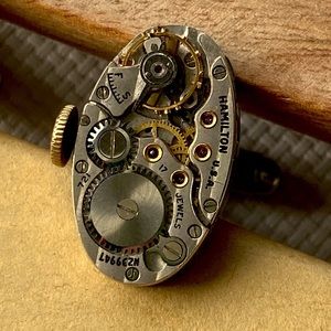 CUFFLINKS Vintage Hamilton Watch Movement 17 Jewel